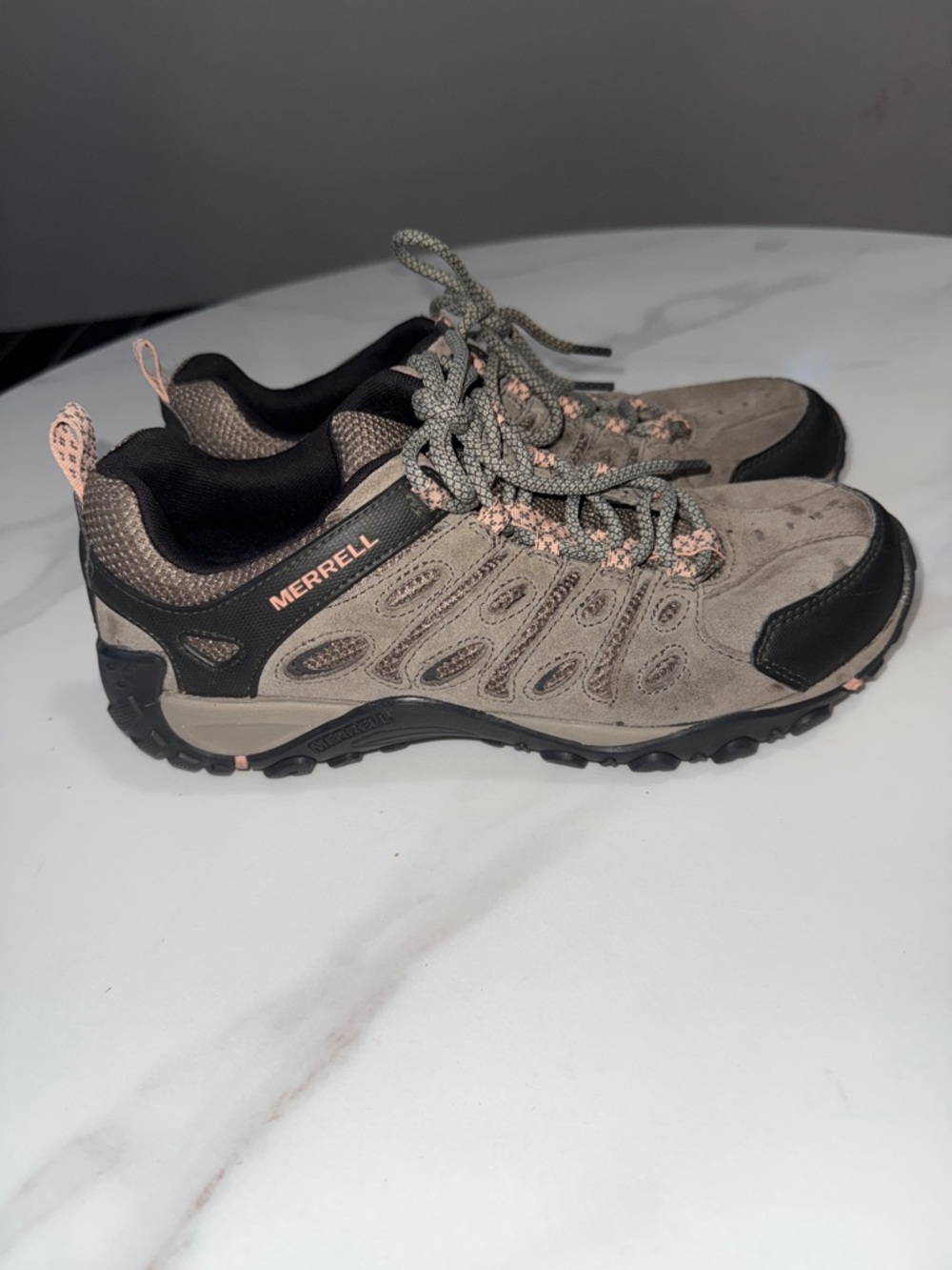 Merrell Women's Gray and Pink Trail Sneakers